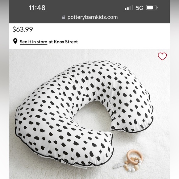 Pottery Barn Exclusive Boppy Nursing Pillow- Brush Stroke (polka dots) - Picture 2 of 2